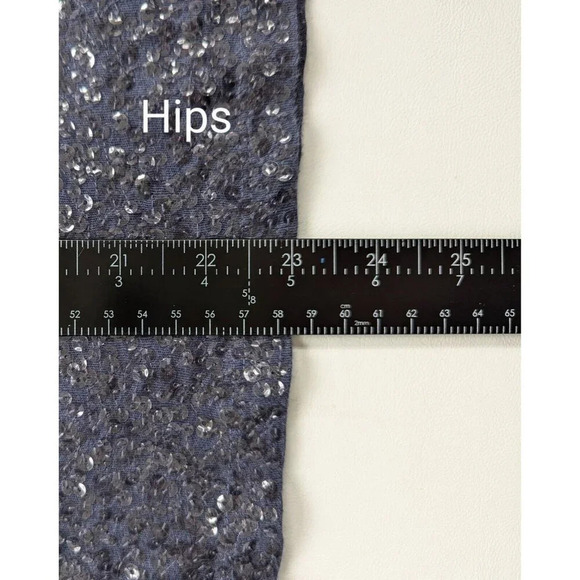 J Crew Sequin Scoop Neck Cotton Stretch Knit Top Size XS Aegean Blue - Picture 7 of 10